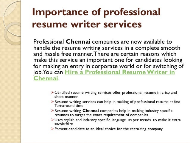 Why resume writing services is important.